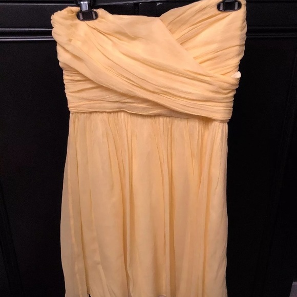 J CrewTaryn Dress In Silk Chiffon Yellow - Picture 4 of 4